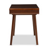 Baxton Studio Casarano Dark Walnut and White Finish 2-drawer Wood Home Office Desk 121-6541